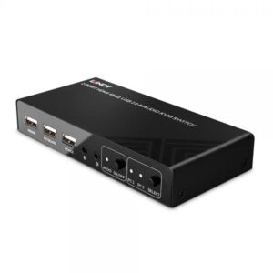 Lindy 32809 switch per keyboard-video-mouse [kvm] Nero (2 Port HDMI 4K60, USB 2.0 & - Audio KVM Switch - Warranty: 24M)