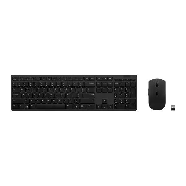 Lenovo 4X31K03967 tastiera Mouse incluso Ufficio RF senza fili + Bluetooth QWERTY Inglese UK Grigio (Lenovo Professional - Keyboard and mouse set - wireless - Bluetooth, 2.4 GHz - UK - key switch: Scissor-Switch - grey - brown box) - Versione UK