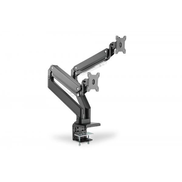 Digitus Porta monitor universale doppio con molla a gas e montaggio a incastro (DUAL MONITOR MOUNT 2X 35IN BLAC - BLACK)