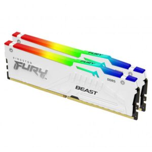 Kingston Technology FURY Beast 64 GB 5600 MT/s DDR5 CL36 DIMM [Kit da 2 moduli] White RGB EXPO (64GB DDR5-5600MT/S CL36 DIMM - [KIT OF 2] BEAST WHITE RGB EXPO)