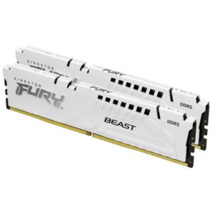 Kingston Technology FURY Beast 32 GB 5200 MT/s DDR5 CL36 DIMM [Kit da 2] White EXPO (32GB DDR5-5200MT/S CL36 DIMM - [KIT OF 2] FURY BEAST WHITE EXPO)