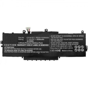 CoreParts MBXAS-BA0248 ricambio per laptop Batteria (Laptop Battery for Asus - 49.09Wh Li-Pol 11.55V 4250mAh - Black 49.09Wh Li-Pol 11.55V 4250mAh Black for Asus Notebook, Laptop BX433FN, - Warranty: 12M)