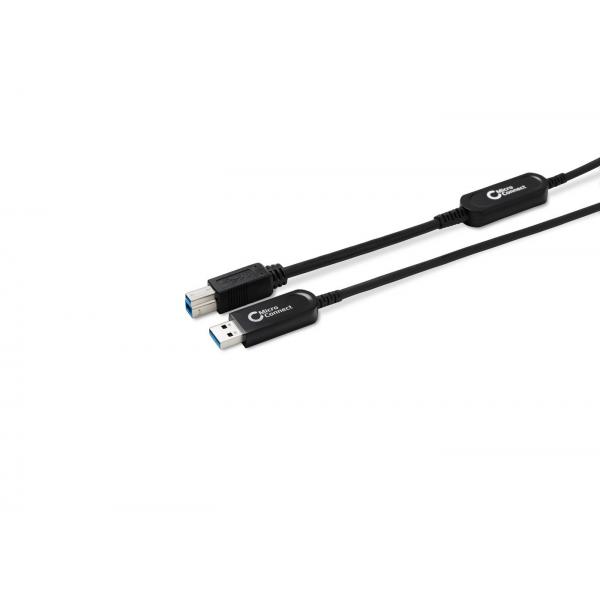 Microconnect MC-USB3.0AB15OP cavo USB USB 3.2 Gen 2 [3.1 Gen 2] 15 m USB A USB B Nero (Premium Optic USB Cable 3.2 - Gen 2 A-B 15m - Warranty: 300M)