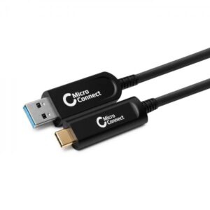 Microconnect MC-USB3.2CA20OP cavo USB USB 3.2 Gen 2 [3.1 Gen 2] 20 m USB A USB C Nero (Premium Optic USB Cable 3.2 - Gen 2 A-C 20M - Warranty: 300M)