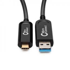 Microconnect MC-USB3.2CA5OP cavo USB USB 3.2 Gen 2 [3.1 Gen 2] 5 m USB A USB C Nero (Premium Optic USB Cable 3.2 - Gen 2 A-C 5M - Warranty: 300M)