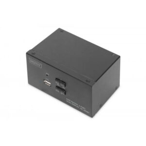 Digitus Switch KVM, 2 porte, schermo doppio, 4K, HDMI® (KVM SWITCH 2 PORT DUAL DISPLAY - DESKTOP HDMI KVM SWITCH)