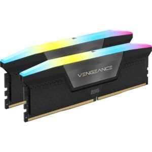 Corsair Vengeance RGB CMH64GX5M2B6400C32 memoria 64 GB 2 x 32 GB DDR5 6400 MHz (Corsair Vengeance RGB 64GB Kit [2 x 32GB], DDR5, 6400MHz [PC5-51200], CL32, 1.4V, XMP 3.0, PMIC, Black, DIMM Memory)