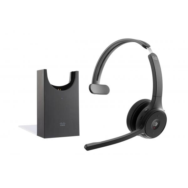 Cisco HS-WL-721-BUNAS-C cuffia e auricolare Wireless A Padiglione Ufficio Bluetooth Base di ricarica Nero (Cisco Headset 721 - Headset - on-ear - Bluetooth - wireless - carbon black - Cisco Webex Certified)