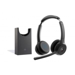 Cisco HS-WL-722-BUNAS-C cuffia e auricolare Wireless A Padiglione Ufficio Bluetooth Base di ricarica Nero (Cisco Headset 722 - Headset - on-ear - Bluetooth - wireless - carbon black - with charging stand - Cisco Webex Certified)
