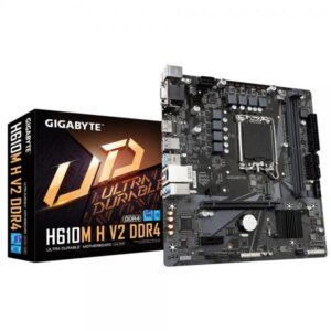 GIGABYTE H610M H V2 DDR4 scheda madre Intel H610 Express LGA 1700 micro ATX (Gigabyte H610M H V2 DDR4 - bundkort)