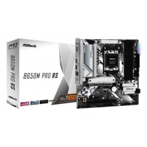 Asrock B650M Pro RS AMD B650 Socket AM5 micro ATX (ASRock B650M Pro RS AMD AM5 Socket Motherboard, Micro-ATX, 4x DDR5 Slots, 3x M.2 Sockets, 2x USB-C Port, Fitted I/O Shield, 2.5GbE LAN, 1x DisplayPort / 1x HDMI Port)