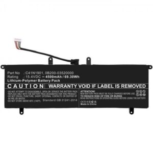 CoreParts MBXAS-BA0318 ricambio per laptop (Battery 69.30Wh Li-Polymer - 15.4V 4500mAh, Black - Warranty: 12M)