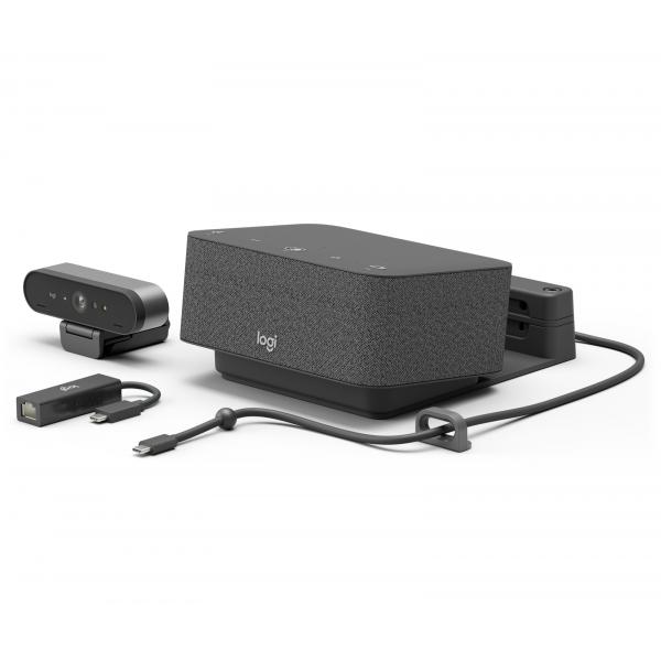 Logitech 991-000464 sistema di conferenza 1 persona[e] Sistema di videoconferenza personale (Logitech Logi Dock Focus Room Kit - Video conferencing kit [Logitech Logi Dock, Logitech BRIO Ultra HD Pro Webcam] - Certified for Microsoft Teams)