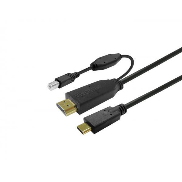 Vivolink PROUSBCHDMIUSBB5 cavo USB USB 3.2 Gen 1 [3.1 Gen 1] 5 m USB C Nero (Touchscreen Cable 5m Black - Warranty: 144M)