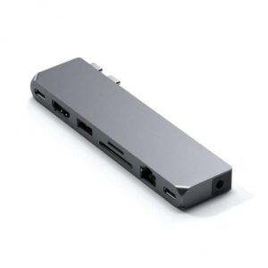 Satechi ST-UCPHMXM replicatore di porte e docking station per laptop 2 x USB 3.2 Gen 2 [3.1 Gen 2] Type-C Grigio (Satechi Pro Hub Max)