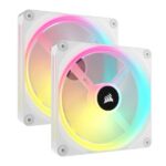 Corsair iCUE LINK QX140 RGB Case per computer Ventilatore 14 cm Bianco 2 pz (LÃ¼fter CORSAIR 140*140*25 QX140 RGB L)