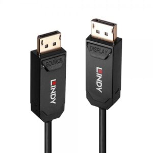 Lindy 38520 cavo DisplayPort 10 m Nero (Lindy 10m Fibre Optic Hybrid DP 2.0 UB)