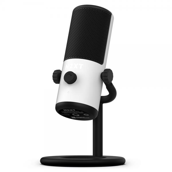 NZXT Capsule Mini Bianco Microfono per console di gioco (NZXT CAPSULE SMALL CARDIOID USB MIC WHT)