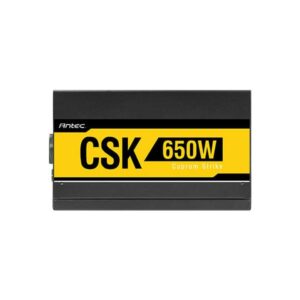 Antec CSK650 GB alimentatore per computer 650 W 20+4 pin ATX ATX Nero (Antec Bronze Power Supply, CSK 650W 80+ Bronze Certified PSU, Continuous Power with 120mm Silent Cooling Fan, ATX 12V 2.31 / EPS 12V, Bronze Power Supply)