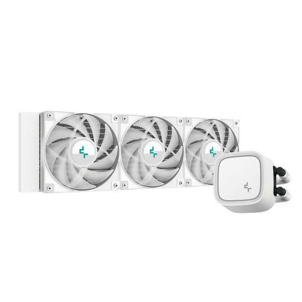 DeepCool LE720 WH Processore Raffreddatore di liquidi tutto in uno 12 cm Bianco 1 pz (DeepCool LE720 White AIO Cooler, 3x120mm ARGB PWM Fan, Copper Heatsink, Aluminium Radiator, Intel/AMD)