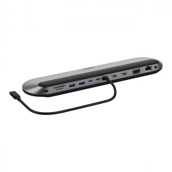 Belkin INC014BTSGY replicatore di porte e docking station per laptop Cablato USB 3.2 Gen 2 [3.1 Gen 2] Type-C Nero, Grigio (USB-C 11-IN-1 UNIVERSAL DOCK)