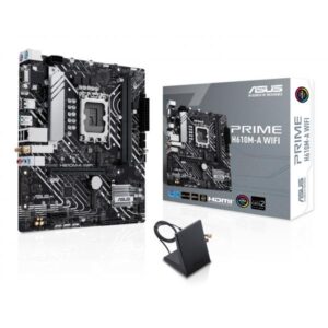 ASUS PRIME H610M-A WIFI Intel H610 LGA 1700 micro ATX (Intel H610 [LGA 1700] mATX Motherboard DDR5 WIFI 5 PCIe 4.0 Dual M.2 Slots Intel 1Gb Ethernet DisplayPort/ HDMITM /VGA Front USB 3.2)
