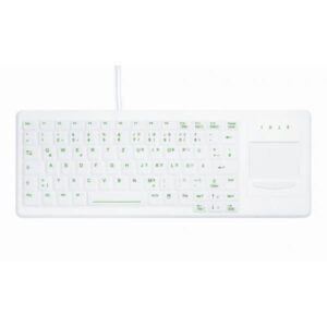 Active Key AK-C4400 tastiera Medico USB + PS/2 Tedesco Bianco (HYGIENE COMPACT TOUCHPAD - KEYBOARD FULLY SEALED WATERTIGHT) - Versione Tedesca