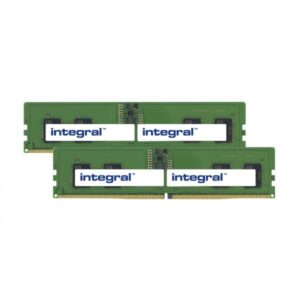 Integral KCP552US6K2-16-IN memoria 16 GB 2 x 8 GB DDR5 5600 MHz (16GB [2x8GB] PC RAM MODULE KIT DDR5 5600MTs PC5-44800 UNBUFFERED NON-ECC DIMM 1.1V 1GX16 CL46 INTEGRAL)