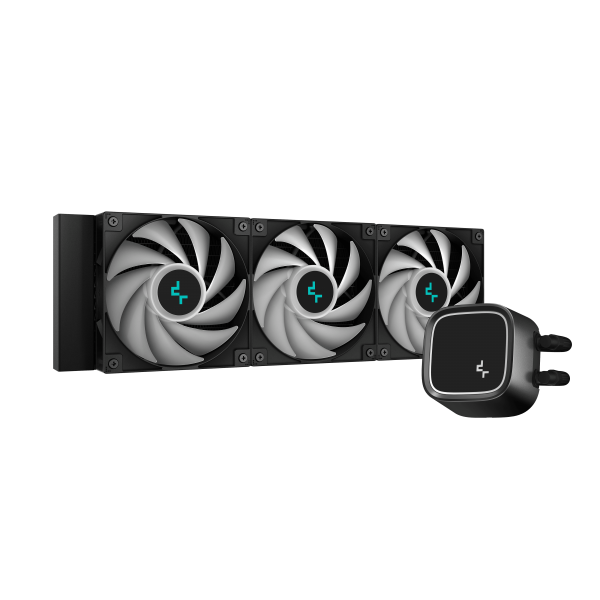 DeepCool LE720 Processore Raffreddatore di liquidi tutto in uno 12 cm Nero 1 pz (DeepCool LE720 Black AIO Cooler, 3x120mm ARGB PWM Fan, Copper Heatsink, Aluminium Radiator, Intel/AMD)