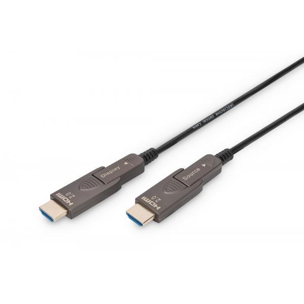 Digitus Cavo in fibra ottica ibrido 4K - HDMI AOC con 20m connettore rimovibile (DIGITUS Glasfaserkabel HDMI AOC 20m H)