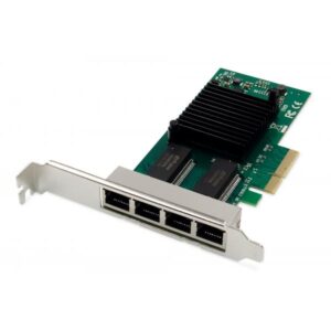 Digitus Scheda di rete Gigabit Ethernet a 4 porte, RJ45, PCI Express, Intel I350 (4PORT RJ45 INTEL I350 SERVERNIC - INTEL I350-10/100/1000 MBIT/S)
