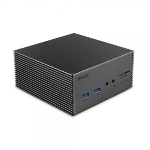 Lindy 43378 replicatore di porte e docking station per laptop Cablato USB 3.2 Gen 2 [3.1 Gen 2] Type-C Grigio (LINDY DST-Pro 101, USB C Laptop Dockin)