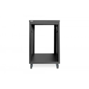 Digitus Rack universale per apparecchiature da 19 pollici con rotelle, 16UH (19 RACK MIT CASTORS 16HE BLACK - 780X507X460MM TAPPED HOLES)