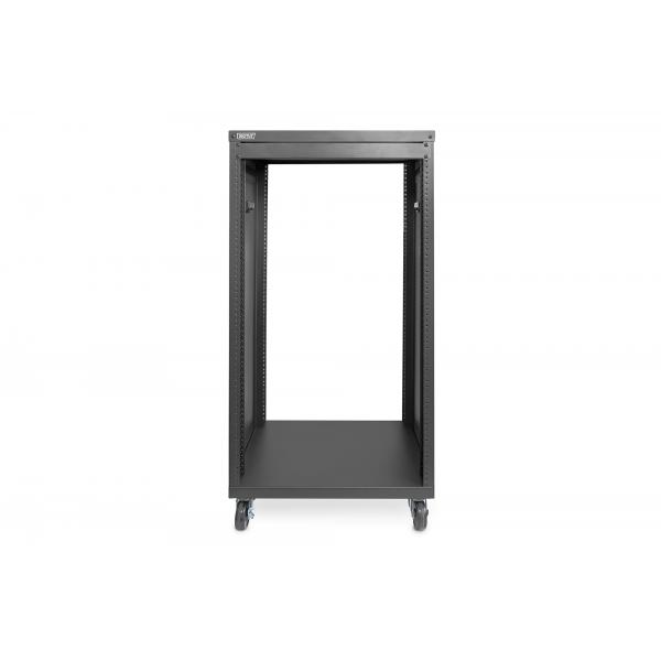 Digitus Rack universale per apparecchiature da 19 pollici con rotelle, 21UH (19 RACK MIT CASTORS 21HE BLACK - 1000X507X460MM TAPPED HOLES)