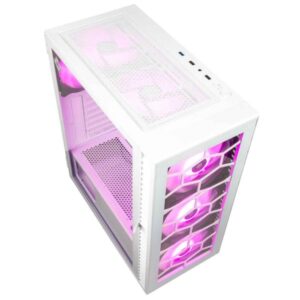 Kolink OBSERVATORY HF GLASS WHITE ARGB Midi Tower Bianco (Kolink Observatory HF Glass ARGB Midi Tower Case - White)