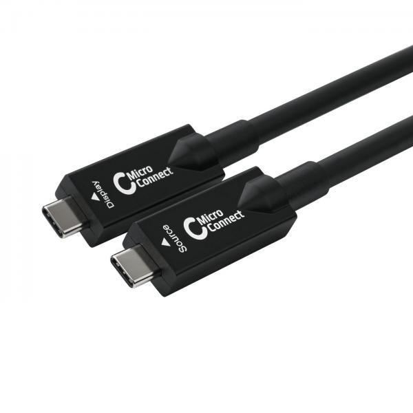 Microconnect USB3.2CC15OP cavo USB USB 3.2 Gen 2 [3.1 Gen 2] 15 m USB C Nero (Premium USB-C 3.2 Gen 1 Fiber - Hybrid Cable 15m - Warranty: 24M)