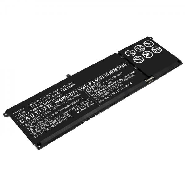 CoreParts MBXDE-BA0264 ricambio per laptop Batteria (Laptop Battery for Dell - 50.16Wh Li-Pol 15.2V 3300mAh - 52.50 Wh Li-Pol 15V 3500 mAh - Warranty: 12M)