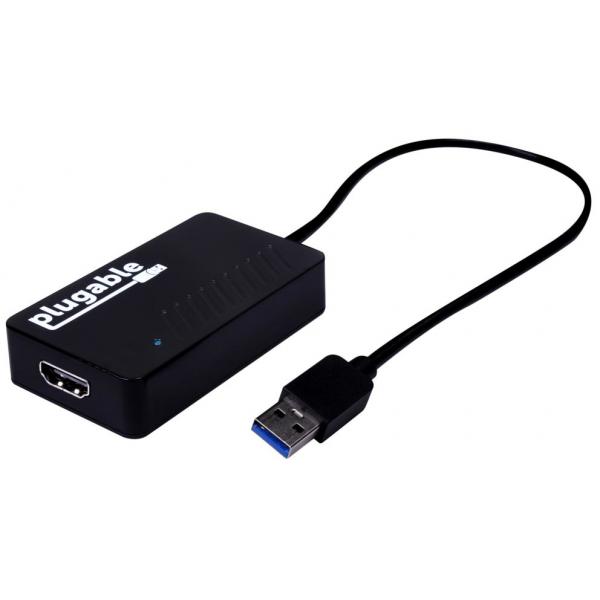 Plugable Technologies UGA-4KHDMI cavo e adattatore video USB tipo A HDMI Nero (Plugable USB 3.0 - HDMI 4K Adapter)