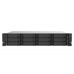 QNAP TS-1273AU-RP NAS Armadio [2U] AMD Ryzen V1500B 8 GB DDR4 264 TB HDD Nero (QNAP TS-1273AU-RP-8G 264TB [Seagate Exos] - 12-bay rackmount NAS; AMD Ryzen V1000 series V1500B 4C/8T 2.2GHz; 8GB DDR4 RAM [2 x UDIMM slots; max. 32GB]; 2 x 2.5GbE LAN; optional 10GbE & M.2 NVMe/SATA SSD expansion via PCIe; 2 x PCIe 3.0 x 4 slots; USB 3.2 Gen2 Type-C & Type-A; 2 x 550W PSU [3Years warranty])