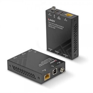 Lindy 39383 estensore KVM Trasmettitore e ricevitore (70m Cat.6 HDMI 4K60, USB & - Audio KVM Extender)
