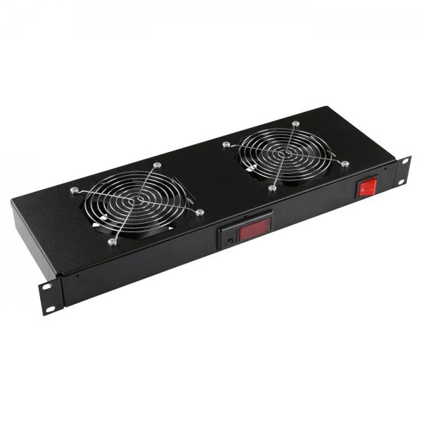 LOGON RAF300BL porta accessori Pannello per ventola (2 FANS, DIGITAL THERMOSTAT - RACK MOUNT FAN MODULE 1U - Warranty: 24M)