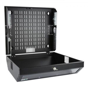 LOGON RWSLMBL porta accessori Mobile per scaffale (19 3U+5U= 8U W= 537mm - D=475mm BLACK WALL MOUNT - BLACK - Warranty: 60M)