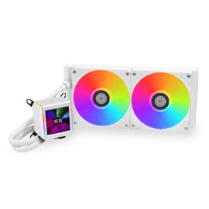 Lian Li GA II LCD Processore Kit di raffreddamento a liquido 12 cm Bianco (Lian Li Galahad II LCD Performance AIO 280mm CPU Water Cooler - White)