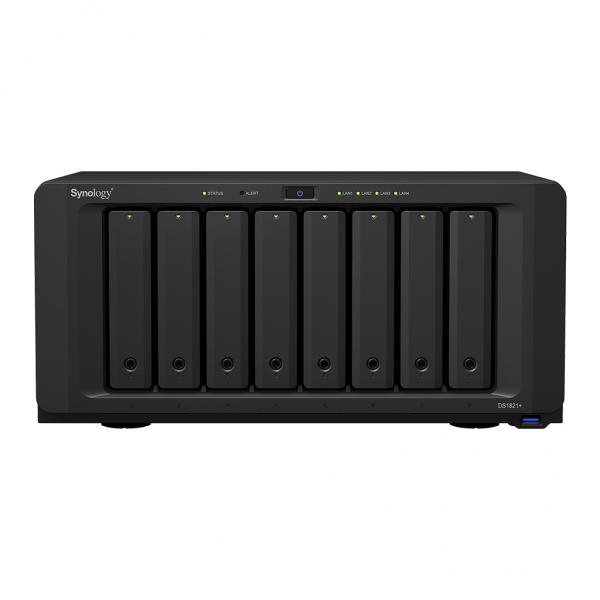 Synology DiskStation DS1821+ NAS Desktop Ryzen Embedded V1500B 4 GB DDR4 48 TB HDD DiskStation Manager Nero (Synology DS1821+/48TB SYN HAT3300)