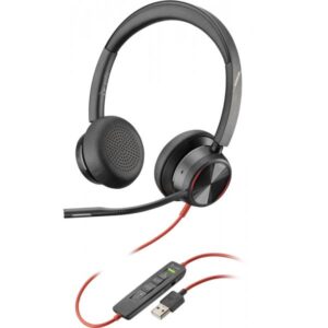 POLY Blackwire 8225 Auricolare Cablato A Padiglione Ufficio USB tipo A Nero (re 8225 Headset Head-band - Black re 8225, Headset, - Head-band, Office/Call center, Black, Binaural, Volume +,Volume - - Warranty: 12M)
