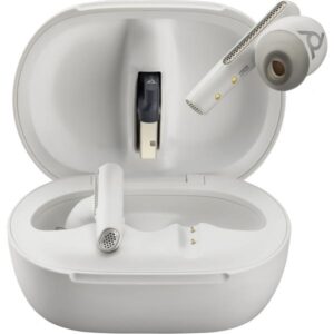 Voyager Free 60+ UC White - Sand Earbuds +BT700 USB-A - Adapter +Touchscreen Charge Case