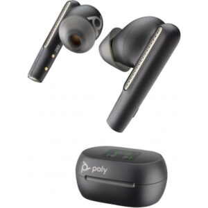 Voyager Free 60+ UC Carbon - Black Earbuds +BT700 USB-A - Adapter +Touchscreen Charge Case