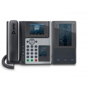 Poly Edge E450 - VoIP phone with caller ID/call waiting - 3-way call capability - SIP, SDP - midnight blue, white - Versione UK