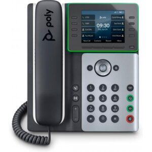 Poly Edge E350 - VoIP phone with caller ID/call waiting - 3-way call capability - SIP, SDP - midnight blue, white - Versione UK