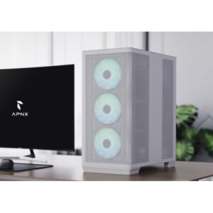 APNX APCM-CR01043.21 computer case Midi Tower Bianco (APNX Creator C1 White Mid Tower Case)